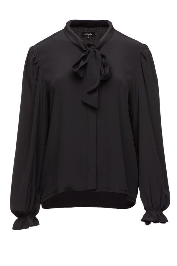Bow Blouse in Black Forest