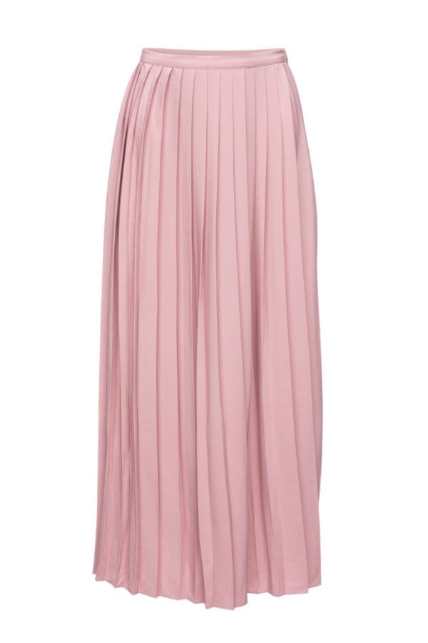 Classic Pleated Skirt in Blush Rose
