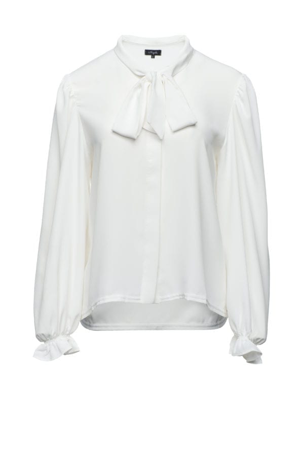 Bow Blouse in Pure White